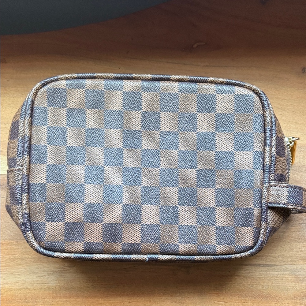 Checkered Make Up Bag